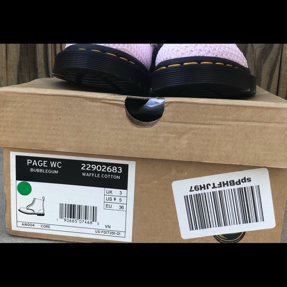 NIB Dr. Martens PageWaffle CottonPink Boots SZ 5 - Picture 6 of 7